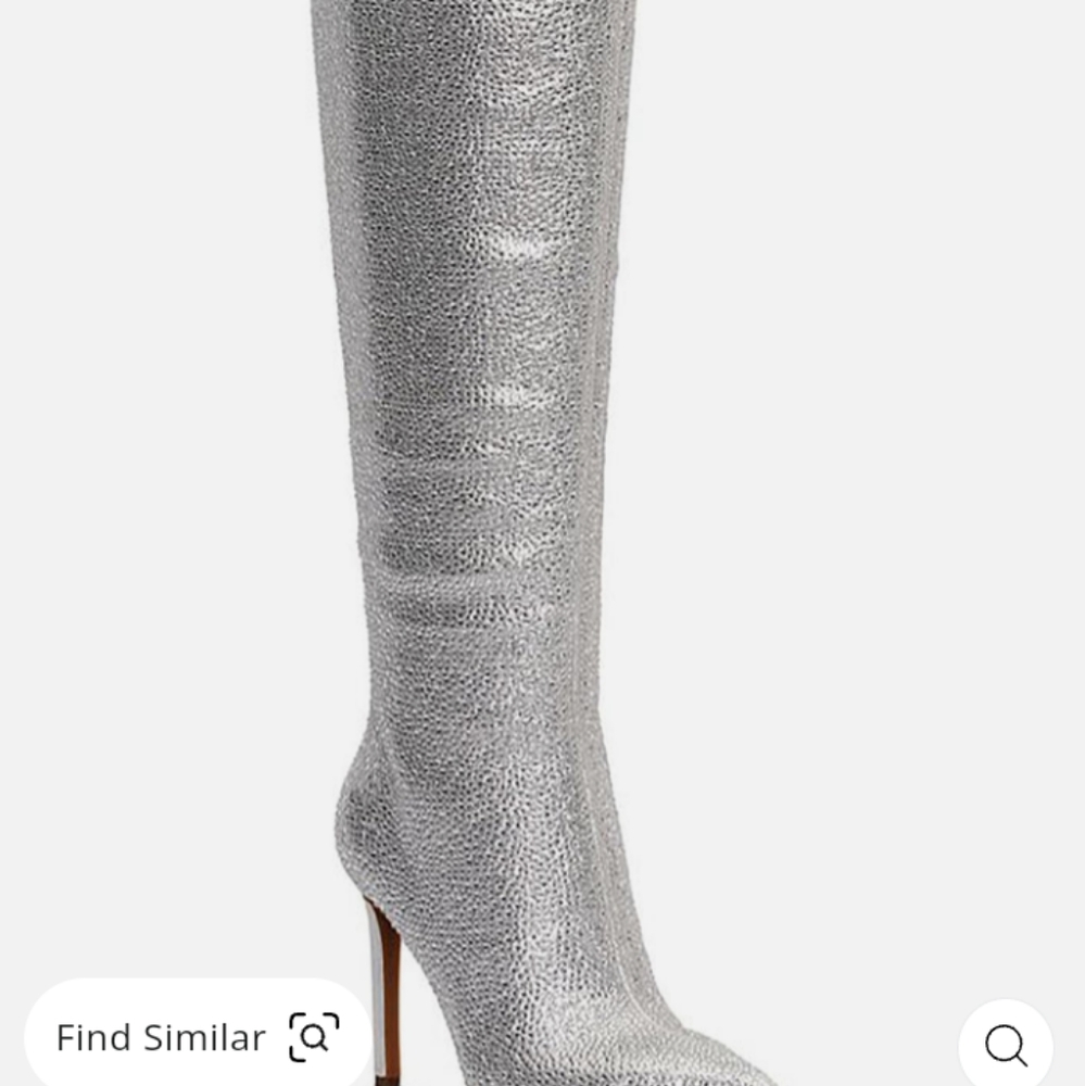 Beautiful Diamond silver boots